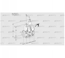 VCS1E25R/25R05NLWR/MMMM/PPPP (88104547) Сдвоенный газовый клапан Kromschroder