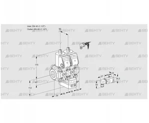 VCG2E40R/40R05NGEWR/PPPP/2-PP (88101688) Клапан с регулятором соотношения Kromschroder