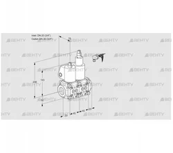 VCS1E20R/20R05NLKL/PPPP/PPPP (88106417) Сдвоенный газовый клапан Kromschroder