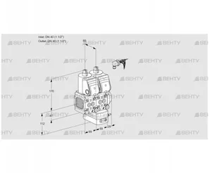 VCG2E40R/40R05FNGEWR/PPPP/PPPP (88100301) Клапан с регулятором соотношения Kromschroder