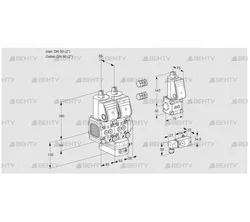 VCH3E50R/50R05FNHEWR3/2-PP/3-ZS (88106591) Клапан с регулятором расхода Kromschroder