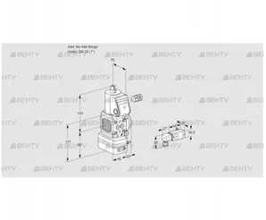 VAD1-/25R/NW-100A (88017641) Газовый клапан с регулятором давления Kromschroder