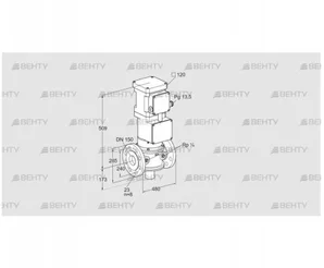 VK 150F10T5HA63 (85311306) Газовый клапан с приводом Kromschroder