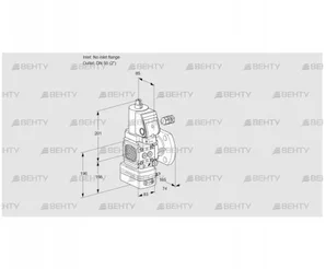 VAV3-/50F/NWSRAK (88030926) Газовый клапан с регулятором соотношения Kromschroder