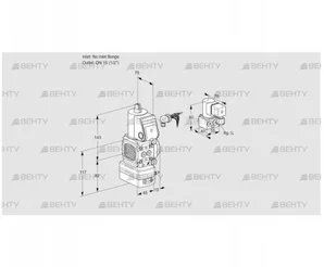 VAD1-/15R/NW-50B (88007549) Газовый клапан с регулятором давления Kromschroder