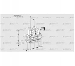 VCS1E20R/20R05NNVWR/PPPP/PPPP (88105422) Сдвоенный газовый клапан Kromschroder