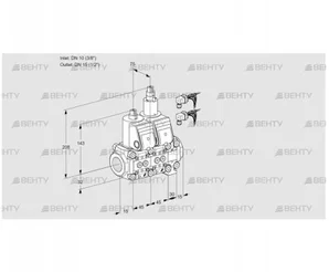 VCS1E10R/15R05NLVQR6/PPPP/PPPP (88105080) Сдвоенный газовый клапан Kromschroder