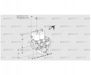 VCG2E40R/40R05NGEVWL/PPPP/MMMM (88105244) Клапан с регулятором соотношения Kromschroder